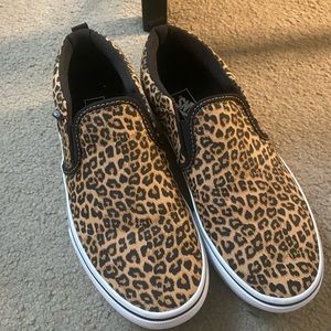 LIKE NEW Cheetah Slip-On Platform Vans